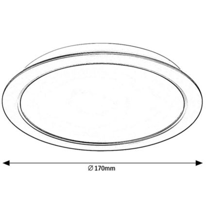 Rabalux - LED Iegremdējama lampa LED/17W/230V d. 17 cm