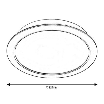 Rabalux - LED Iegremdējama lampa LED/24W/230V d. 22 cm