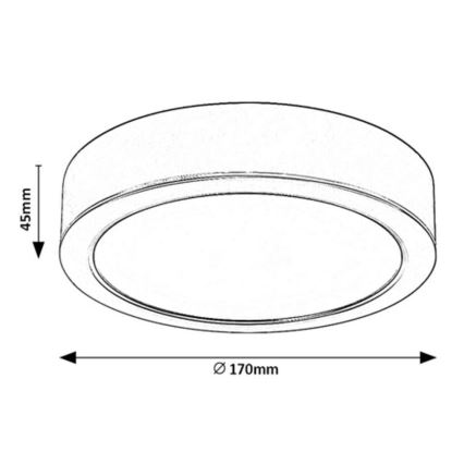 Rabalux - LED Griestu lampa LED/17W/230V d. 17 cm