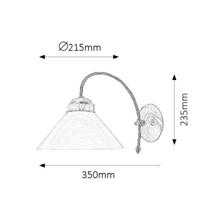 Rabalux 2701 - Sienas Apgaismojums MARIAN 1xE27/60W/230V