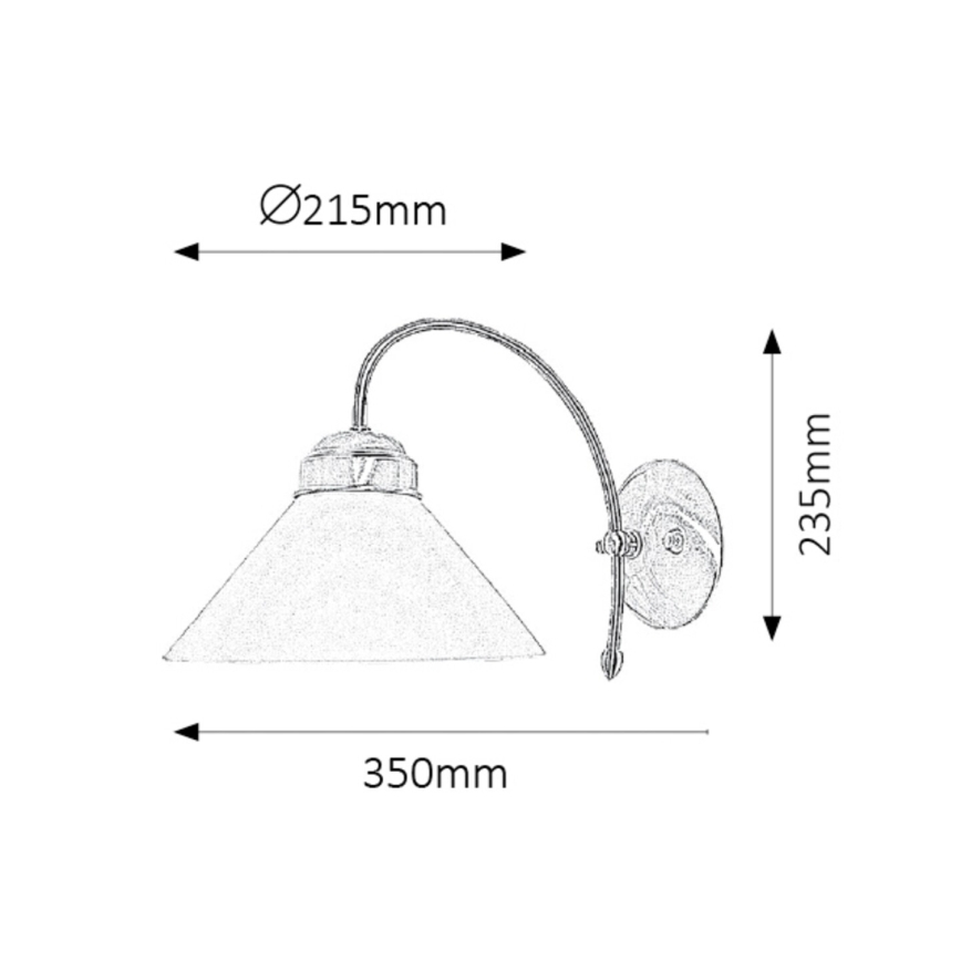 Rabalux 2701 - Sienas Apgaismojums MARIAN 1xE27/60W/230V