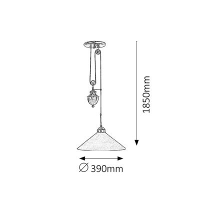 Rabalux 2706 - lustra MARIAN 1xE27/100W/230V