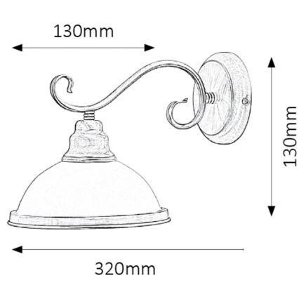 Rabalux - Sienas lampa 1xE27/60W/230V