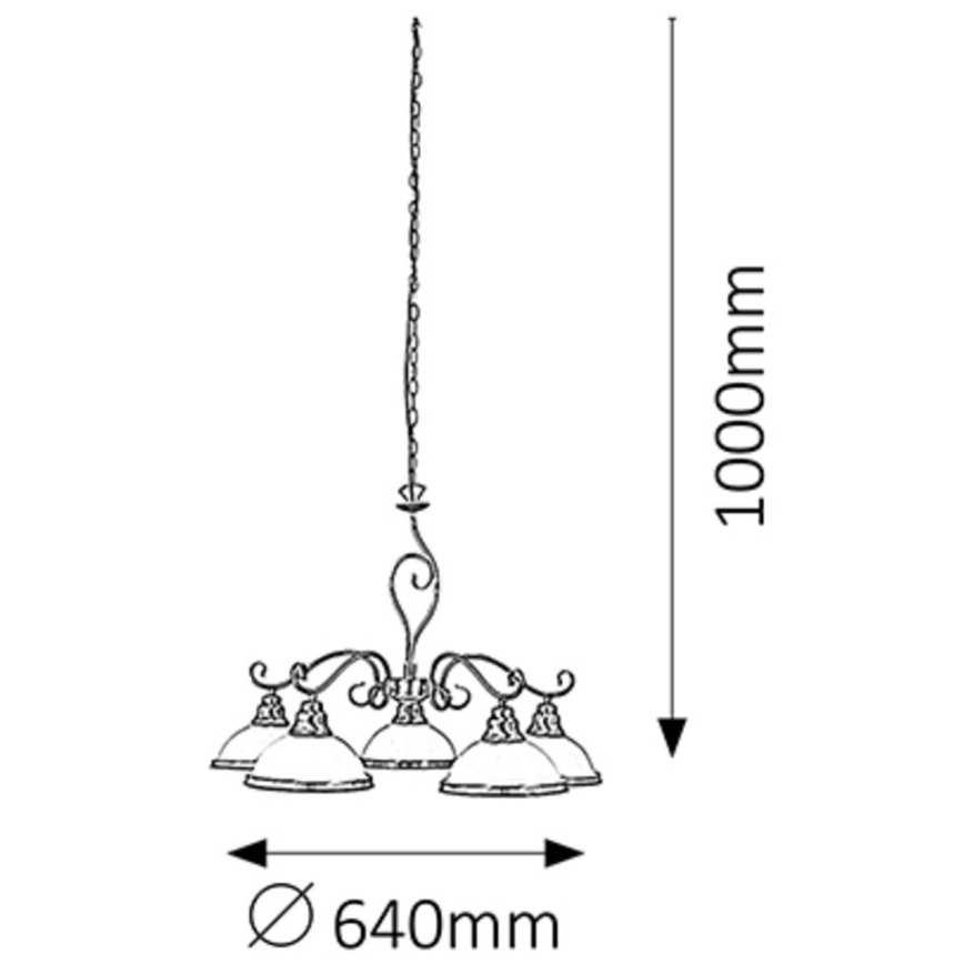 Rabalux 2755 - Lustra ELISETT 5xE27/60W/230V