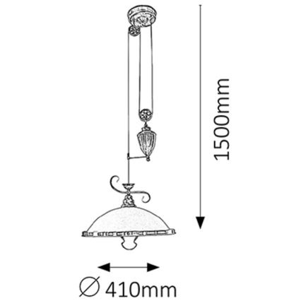 Rabalux 2756 - lustra ELISETT 1xE27/60W/230V