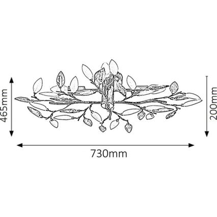 Rabalux - Griestu lampa 4xE14/40W/230V