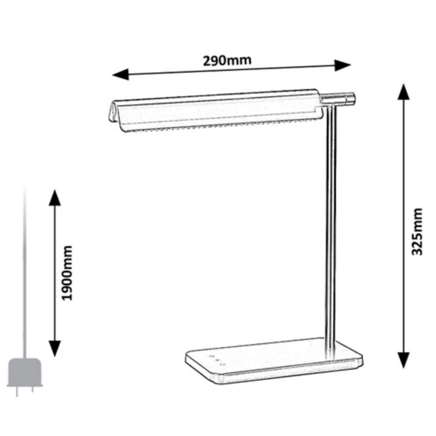 Rabalux - LED Skārienvadāma aptumšojama galda lampa LED/7W/230V 3000K/4000K/6500K