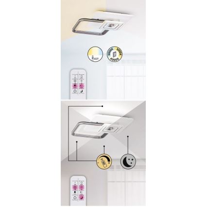 Rabalux - LED Aptumšojama virsapmetuma lustra LED/48W/230V 3000K/4000K/6000K + TP