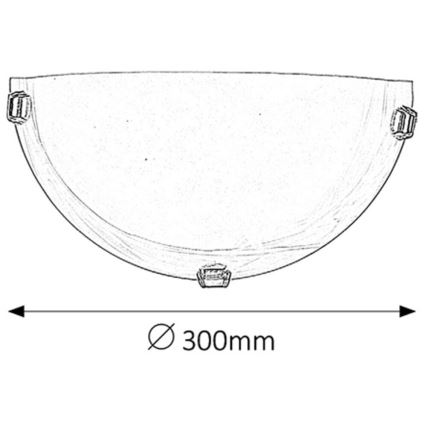 Rabalux 3001 - Sienas Apgaismojums ALABASTRO 1xE27/60W/230V