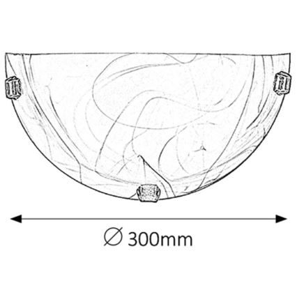 Rabalux - Sienas lampa 1xE27/60W/230V
