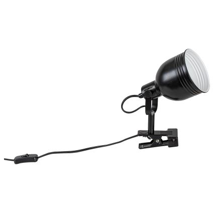 Rabalux - Lampa ar fiksatoru 1xE14/25W/230V melna