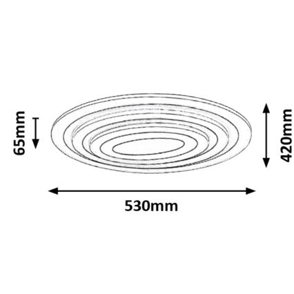 Rabalux - LED regulējama griestu lampa, 41 W, 230 V, ar tālvadību, Ø 53 cm