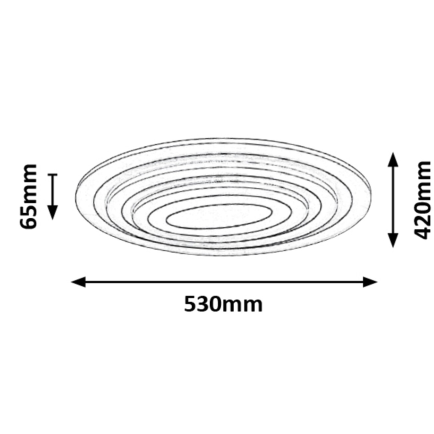 Rabalux - LED regulējama griestu lampa, 41 W, 230 V, ar tālvadību, Ø 53 cm