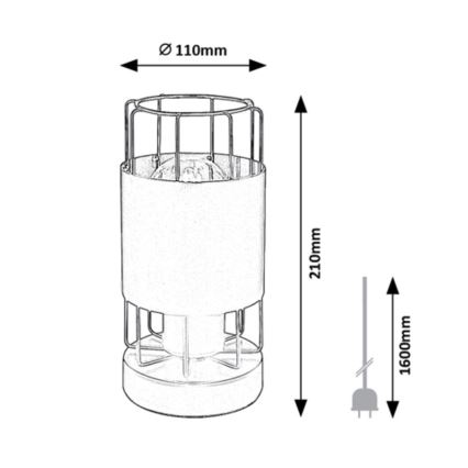 Rabalux - Galda lampa 1xE27/40W/230V