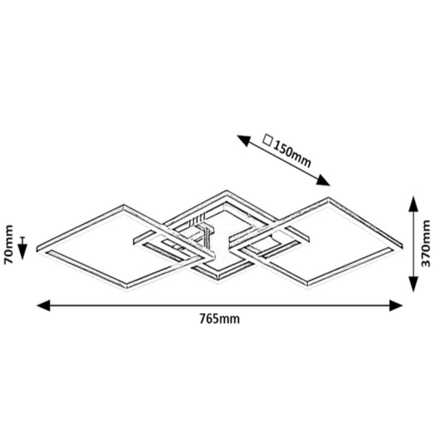 Rabalux - LED Virsapmetuma lustra LED/43W/230V spīdīga hroma