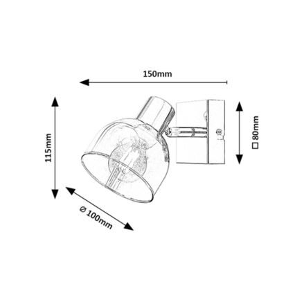 Rabalux - Sienas starmetis 1xE14/40W/230V