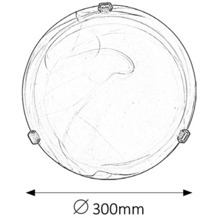 Rabalux - Griestu lampa 1xE27/60W/230V alabastres stikls
