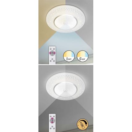 Rabalux - LED Aptumšojams griestu gaismeklis LED/72W/230V 3000-6500K + tāvadības pults