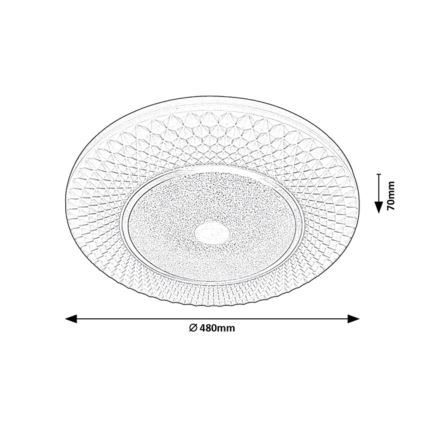 Rabalux - LED Aptumšojams griestu gaismeklis LED/72W/230V 3000-6500K + tāvadības pults