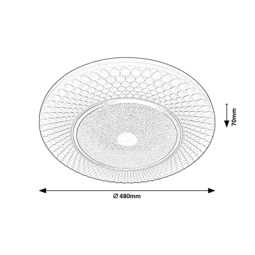 Rabalux - LED Aptumšojams griestu gaismeklis LED/72W/230V 3000-6500K + tāvadības pults