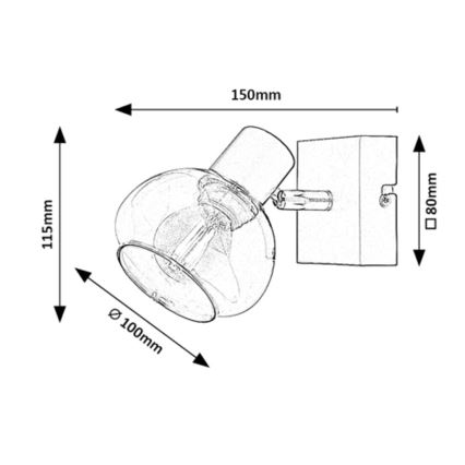 Rabalux - Sienas lampa 1xE14/40W/230V