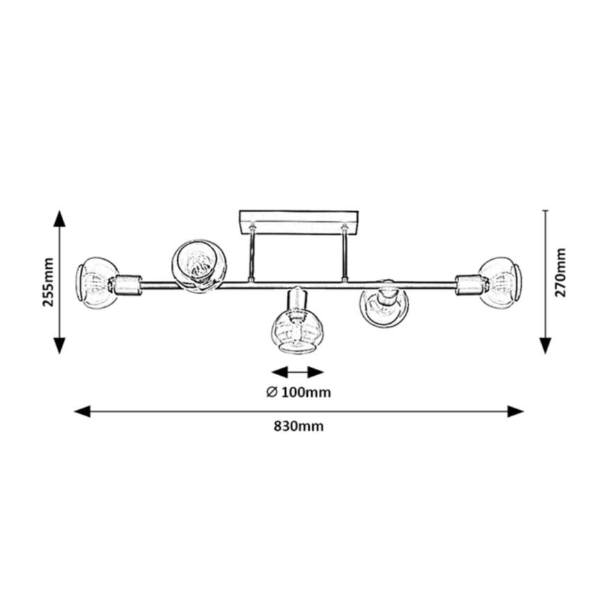 Rabalux - Lustra ar stieni 5xE14/40W/230V