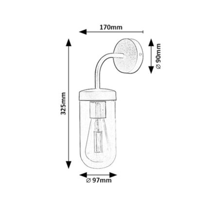 Rabalux - Vannas istabas sienas lampa 1xE27/60W/230V IP44 spīdīga hroma