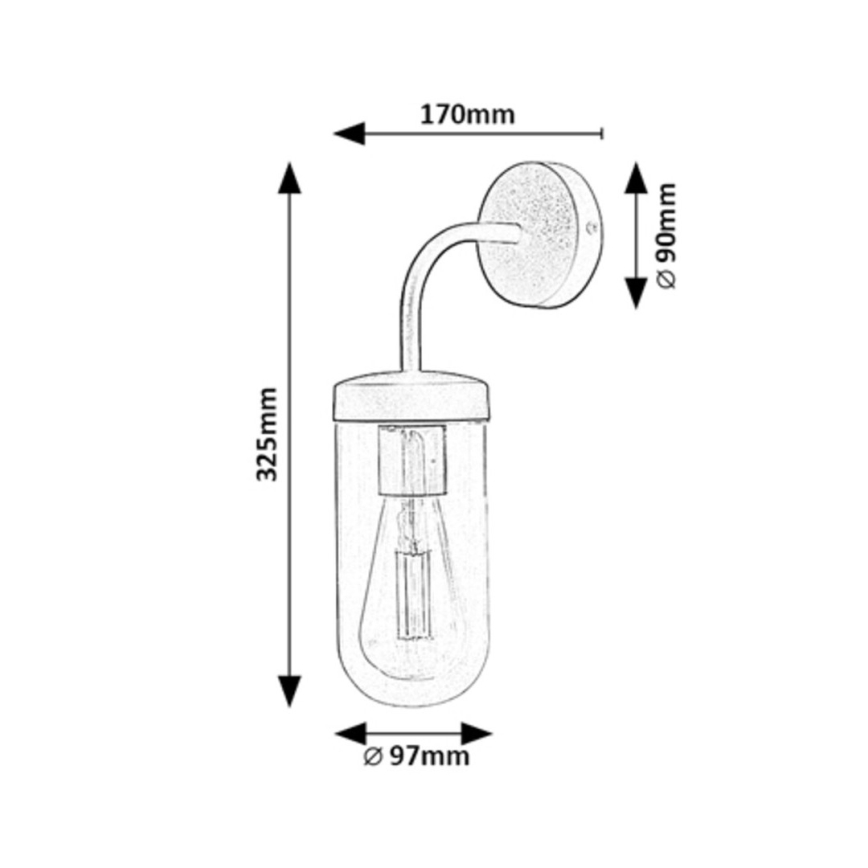 Rabalux - Vannas istabas sienas lampa 1xE27/60W/230V IP44 spīdīga hroma