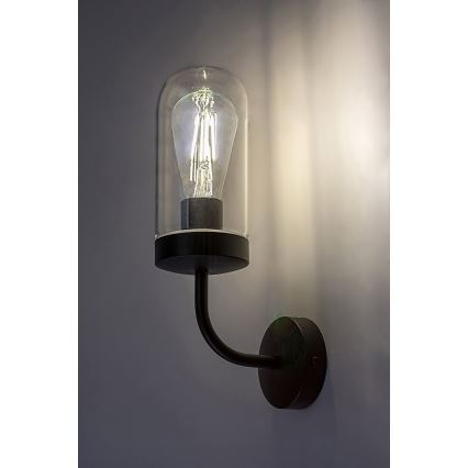 Rabalux - Vannas istabas sienas lampa 1xE27/60W/230V IP44 melna