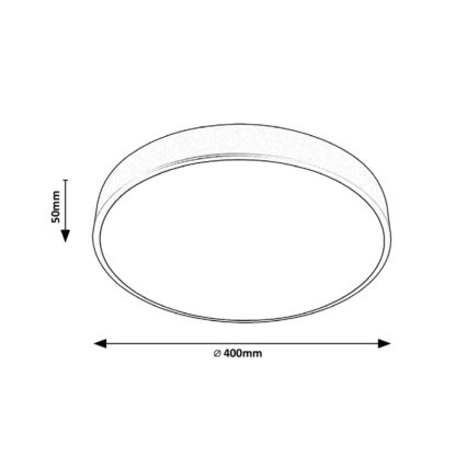 Rabalux - LED Griestu gaismeklis TESIA LED/36W/230V 40 cm sudraba