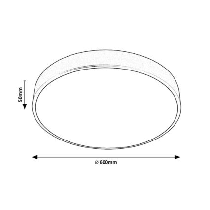 Rabalux - LED Aptumšojama griestu lampa LED/60W/230V 60 cm + tālvadības pults