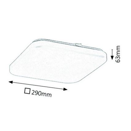 Rabalux - LED griestu lampa LED/20W/230V 29x29 cm