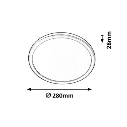 Rabalux - LED Aptumšojams griestu gaismeklis LED/15W/230V IP44