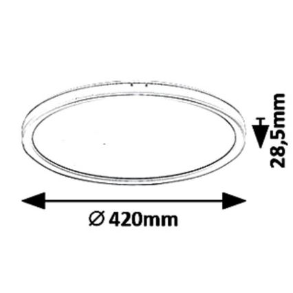 LED Aptumšojams griestu gaismeklis PAVEL LED/22W/230V