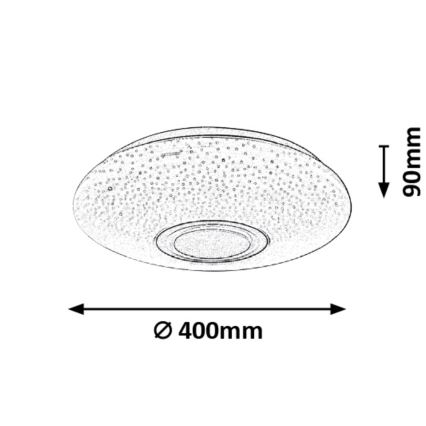 Rabalux - LED RGB Aptumšojama griestu lampa ar skaļruni LED/24W/230V Wi-Fi Tuya + tālvadības pults