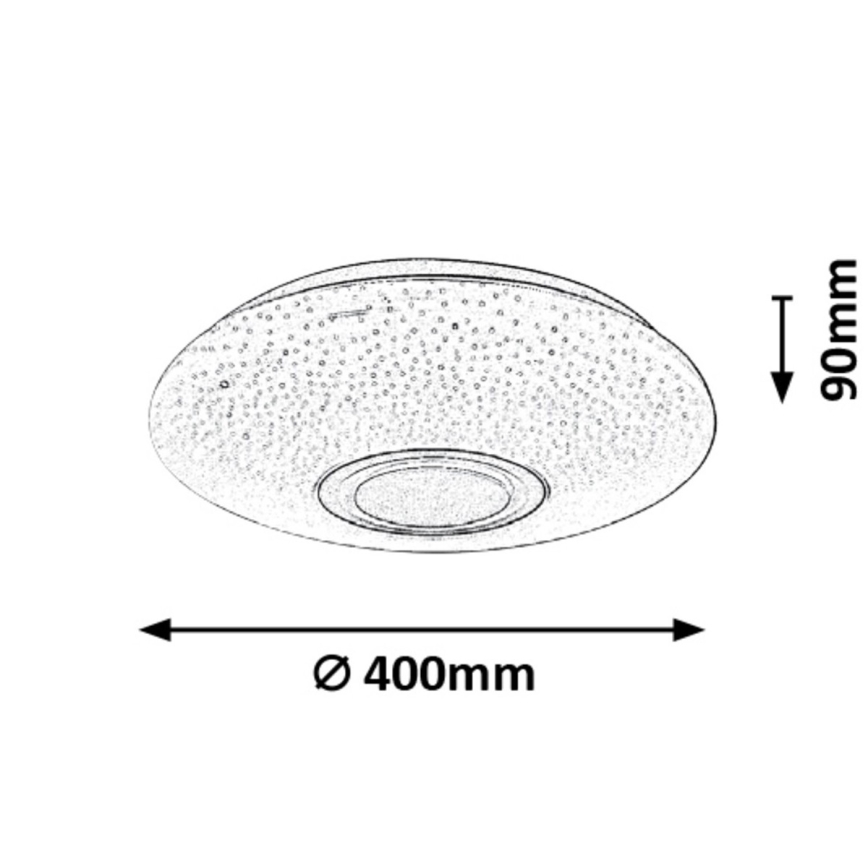 Rabalux - LED RGB Aptumšojama griestu lampa ar skaļruni LED/24W/230V Wi-Fi Tuya + tālvadības pults
