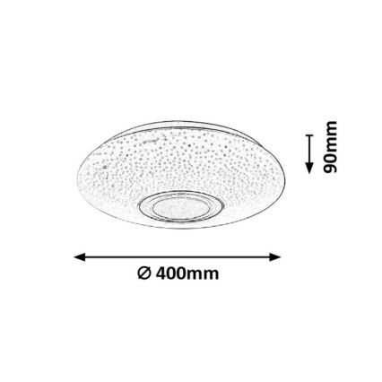 Rabalux - LED RGB Aptumšojama griestu lampa ar skaļruni LED/24W/230V Wi-Fi Tuya + tālvadības pults