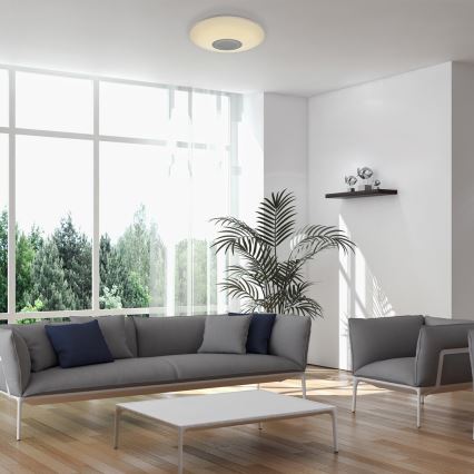 Rabalux - LED RGB Aptumšojams griestu gaismeklis ar skaļruni LED/24W/230V Wi-Fi Tuya + tālvadības pults pr. 40 cm