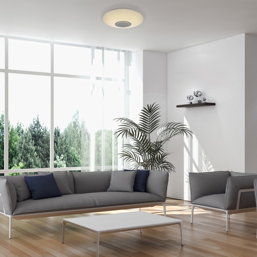 Rabalux - LED RGB Aptumšojams griestu gaismeklis ar skaļruni LED/24W/230V Wi-Fi Tuya + tālvadības pults pr. 40 cm