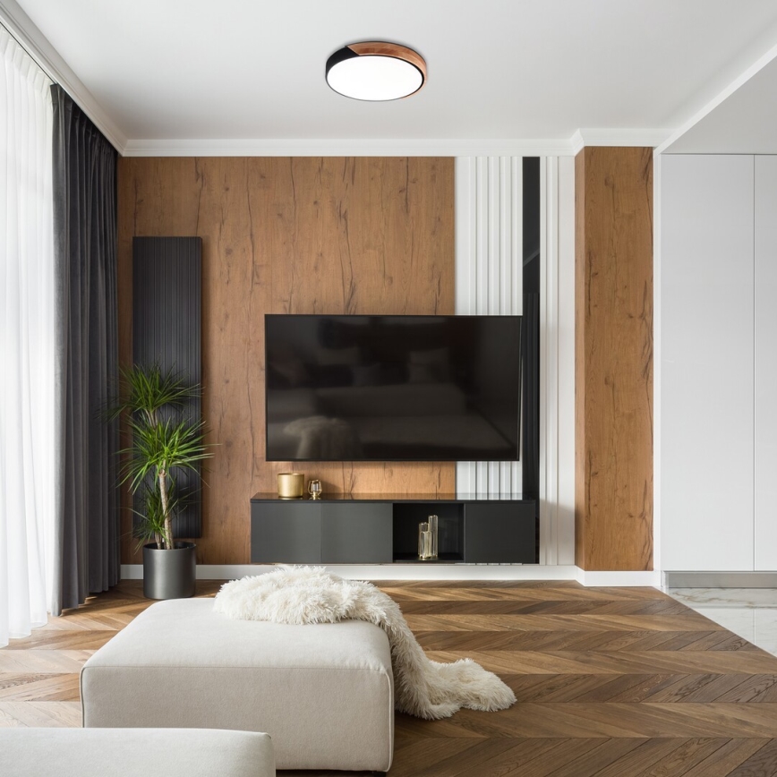 Rabalux - LED griestu lukturis LED/24W/230V melns/ozols Ø 41,5 cm