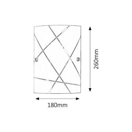Rabalux 3697 - Sienas Apgaismojums PHAEDRA 1xE27/60W/230V
