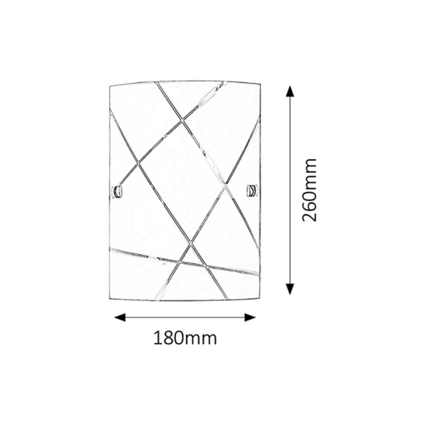 Rabalux 3697 - Sienas Apgaismojums PHAEDRA 1xE27/60W/230V