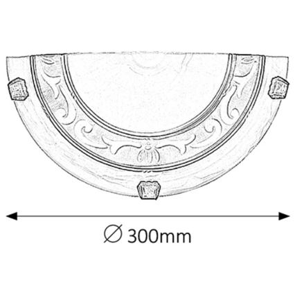 Rabalux 3712 - Sienas Apgaismojums LARETTA 1xE27/60W/230V