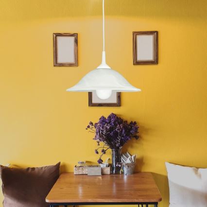 Rabalux - Lustra 1xE27/60W/230V ar alabastera stiklu