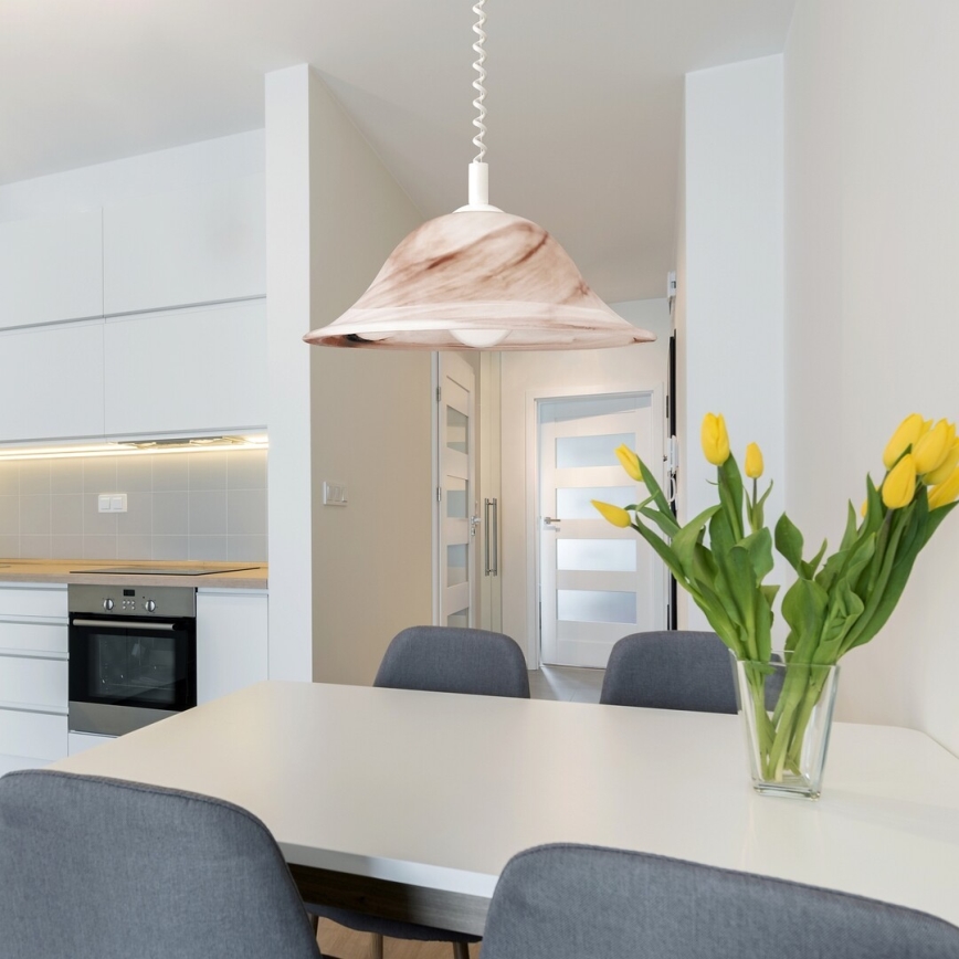 Rabalux - Lustra 1xE27/60W/230V alabastera stikls