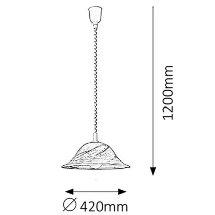 Rabalux 3954 - lustra ALABASTRO 1xE27/60W/230V