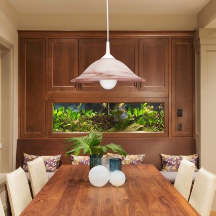 Rabalux - Lustra 1xE27/60W/230V alabastrs stikls