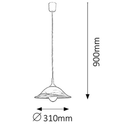 Rabalux 3955 - lustra ALABASTRO 1xE27/60W/230V