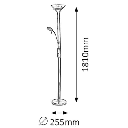 Rabalux - Grīdas stāvlampa 1xR7s/230W + 1xG9/40W