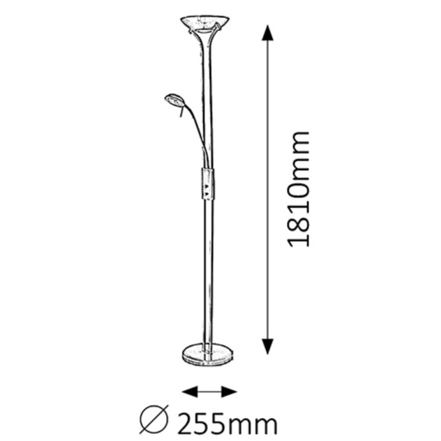 Rabalux - Aptumšojama grīdas lampa 1xR7s/230W + 1xG9/40W